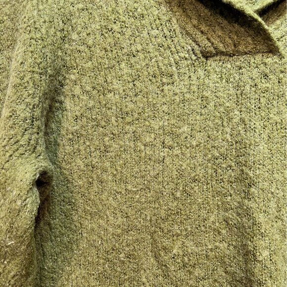 Cabelas Mens Pullover Sweater Size XL Green Knit Shawl Collar Wool Blend - Picture 4 of 13